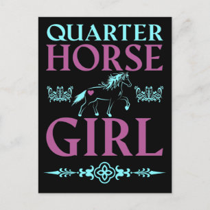 Carte Postale Cute Quarter Horse Girl