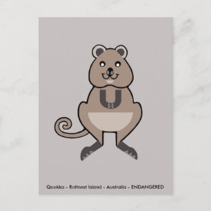Carte Postale Cute QUOKKA -Marsupial - Animal en voie de dispari