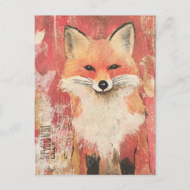 Carte Postale Cute Red Fox Mixte Media