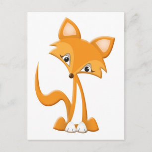 Carte Postale Cute Renard Cartoon