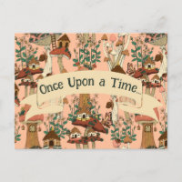 Cute Rose Champagne Fairytale Moving Faire-part
