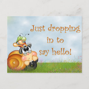 Carte postale Cute Snail