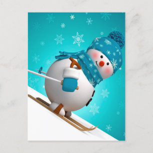 Carte Postale Cute Snowman