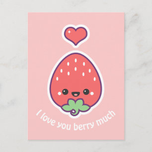 Carte Postale Cute Strawberry