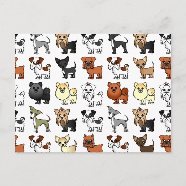 Carte Postale Cute Toy Chien race Motif (Devant)