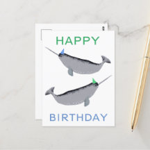 Cute Unicorn Narwhal Whaley Joyeux Anniversaire