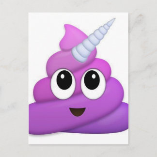 Carte Postale Cute Unicorn Poop emoji