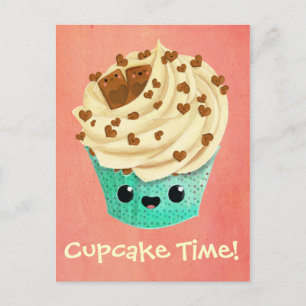 Carte Postale Cute Vanille Chocolat Cupcake