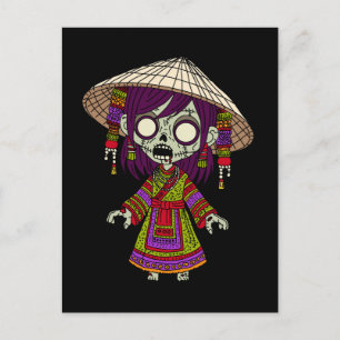 Carte Postale Cute Vietnamien Zombie