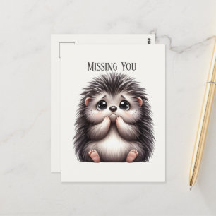 Carte Postale Cute Vous manquez de porc-épic