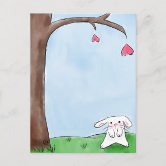 Carte Postale Cute white bunny