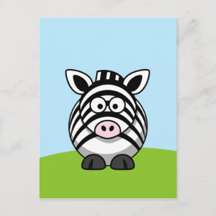 Carte Postale Cute Zebra