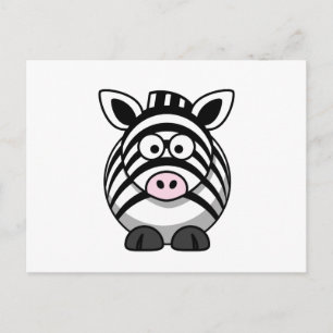 Carte Postale Cute Zebra