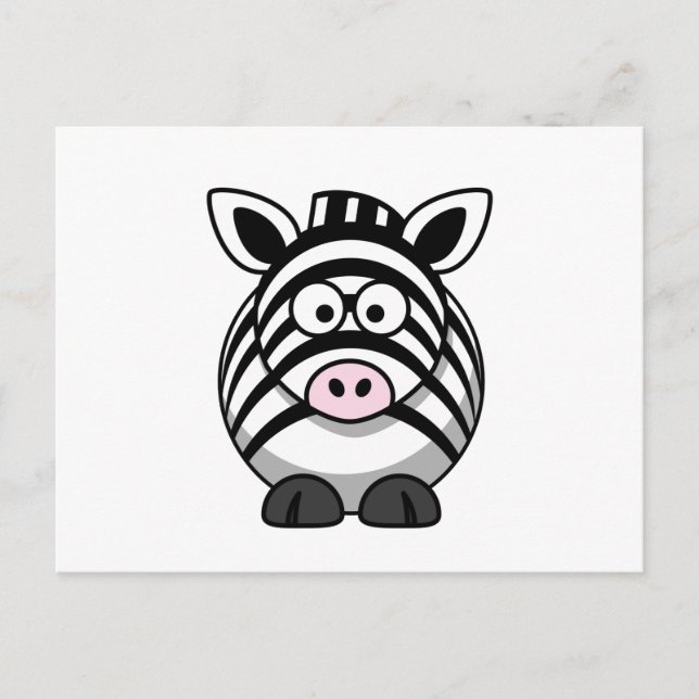 Carte Postale Cute Zebra (Devant)