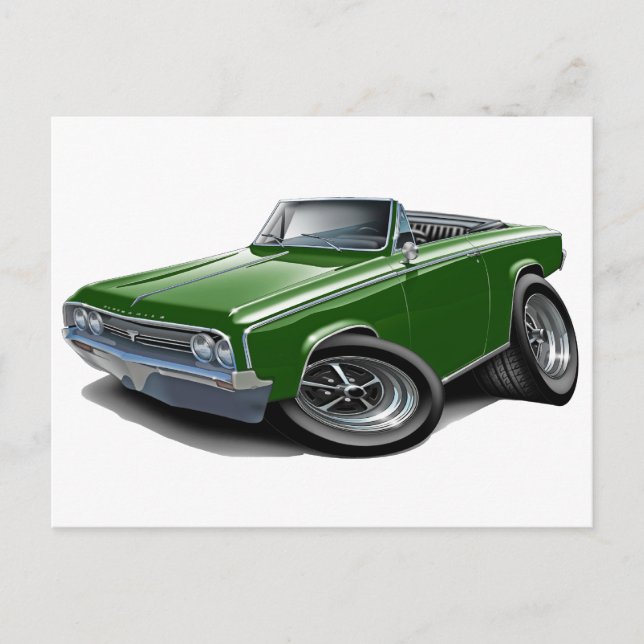 Carte Postale Cutlass Green Convertible 1964-65 (Devant)