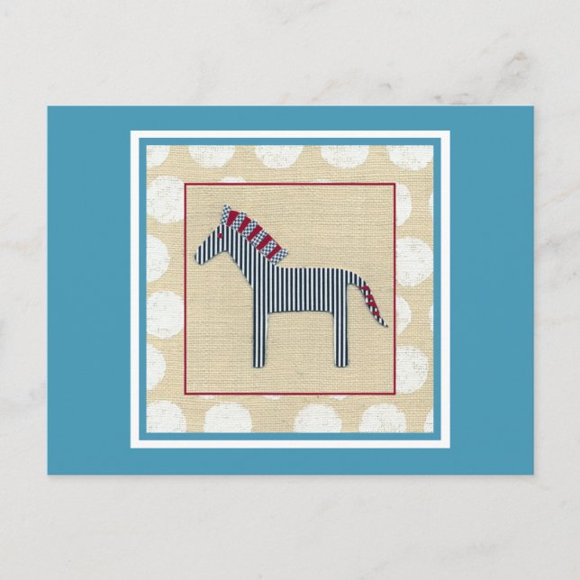 Carte Postale Cutout Zebra sur Arrière - plan crème (Devant)