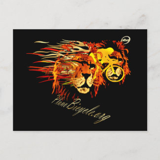 Carte Postale Cycle comme un lion sur Fire Plano Texas Cycling
