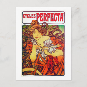 Carte Postale Cycles Perfecta, Mucha