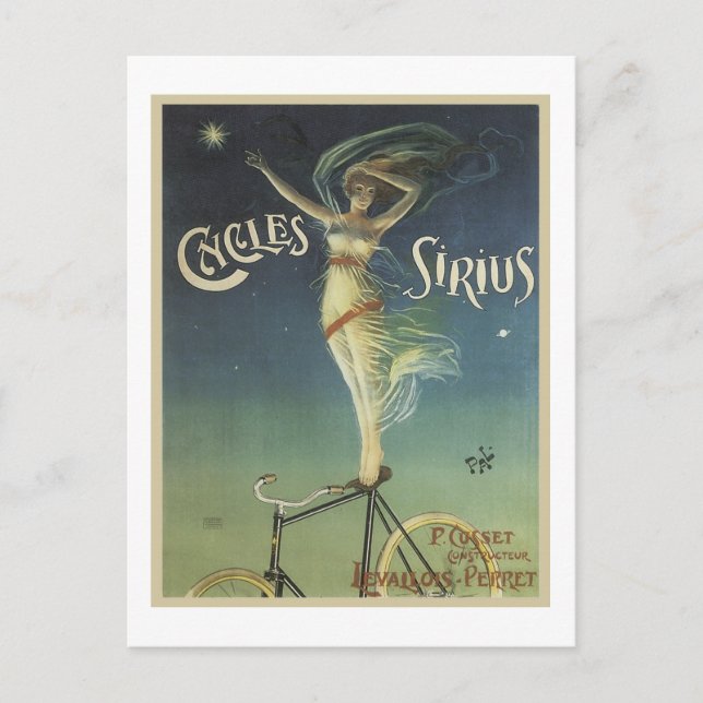 Carte Postale Cycles Sirius (Devant)