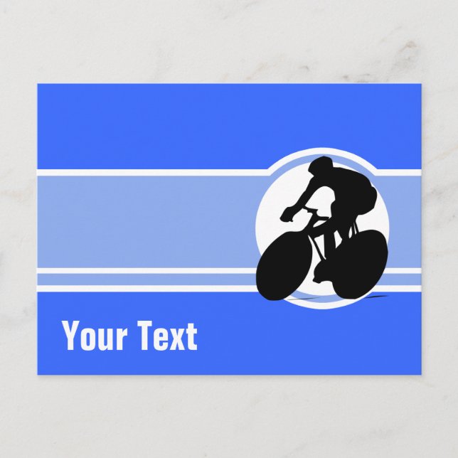 Carte Postale Cyclisme bleu (Devant)