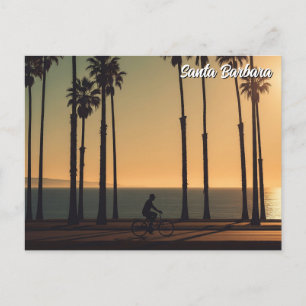 Carte Postale Cycliste à Père Noël Barbara en Californie