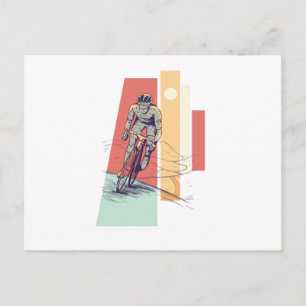 CARTE POSTALE CYCLISTE MASCULINE
