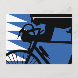 Carte Postale Cycliste Pop Art