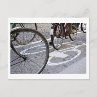 Carte Postale Cyclistes sur piste cyclable