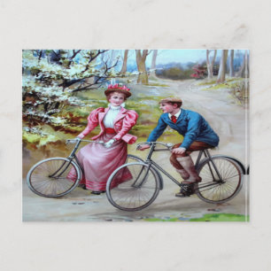 Carte Postale Cyclistes vintages