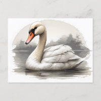 Cygne muet dans l'eau