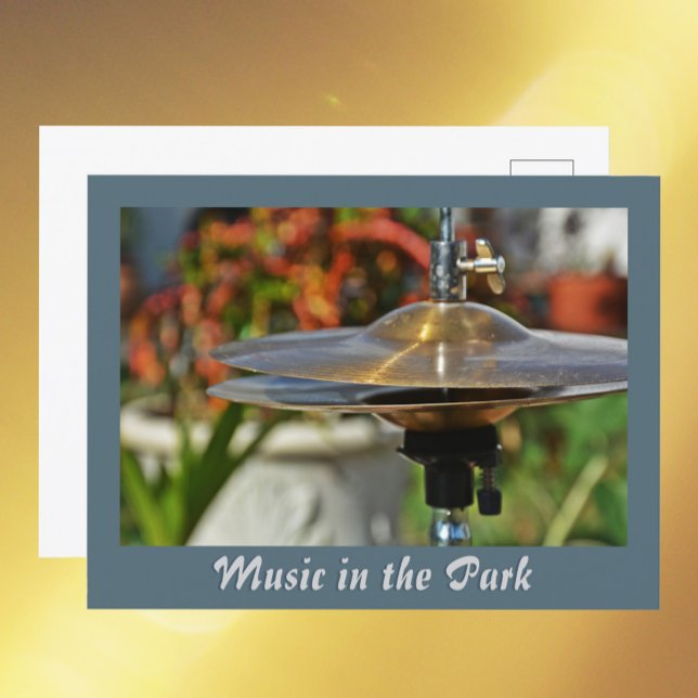Carte Postale Cymbales Hi-Casquette Musique dans le parc Photogr (Créateur téléchargé)