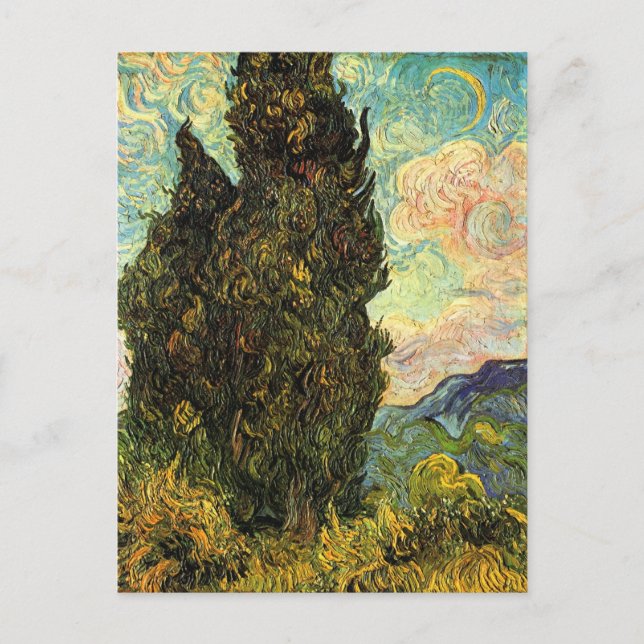Carte Postale Cyprès par Vincent van Gogh (Devant)