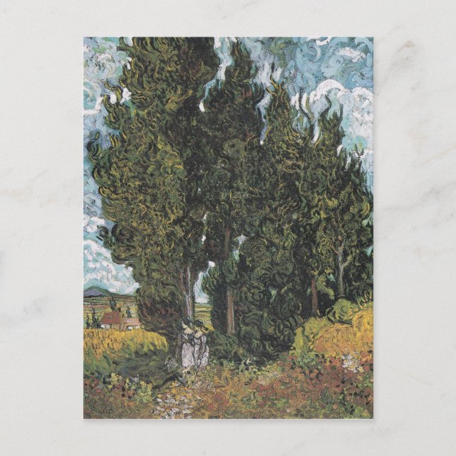 Carte Postale Cypress Trees par Van Gogh (Devant)