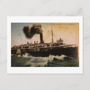 Carte Postale D&C Line Steamer Ville de Mackinac