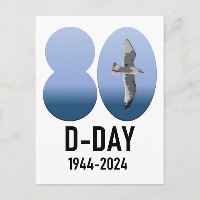 Carte Postale D-Day 80 - 1944-2024 (Devant)
