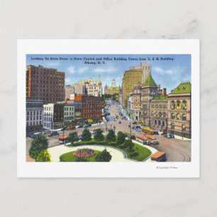 Carte Postale D & H Bldg Vue de State Street au Capitol