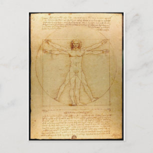 Carte Postale Da Vinci Vitruve Luc Viatour