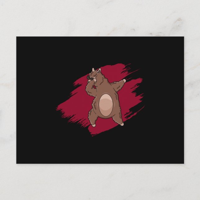 Carte Postale Dabbing Lama Dab Alpaca Funny Kids Cool d'idées ca (Devant)
