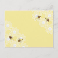 Carte postale d'abeille de miel