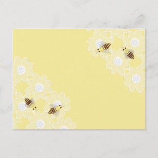 Carte postale d'abeille de miel