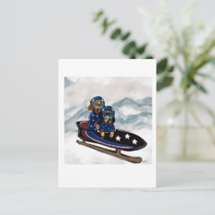 CARTE POSTALE DACHSHUND 