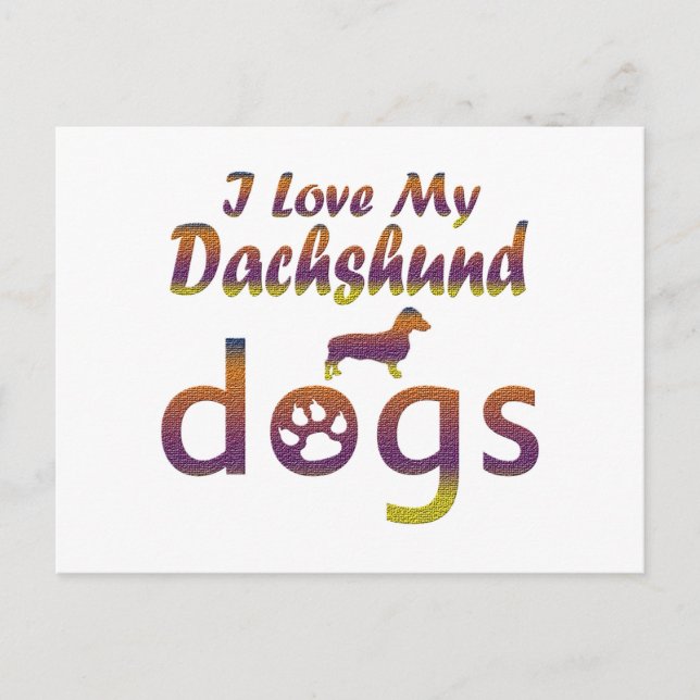 Carte Postale Dachshund designs (Devant)