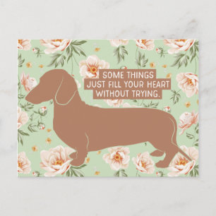 Carte Postale Dachshund Doxie Teckel Citation d'illustration