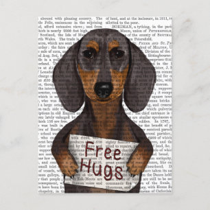 Carte Postale Dachshund Free Hugs