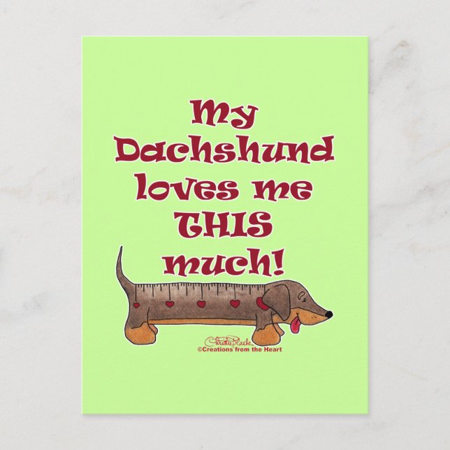 Carte Postale Dachshund Love Meter (Devant)