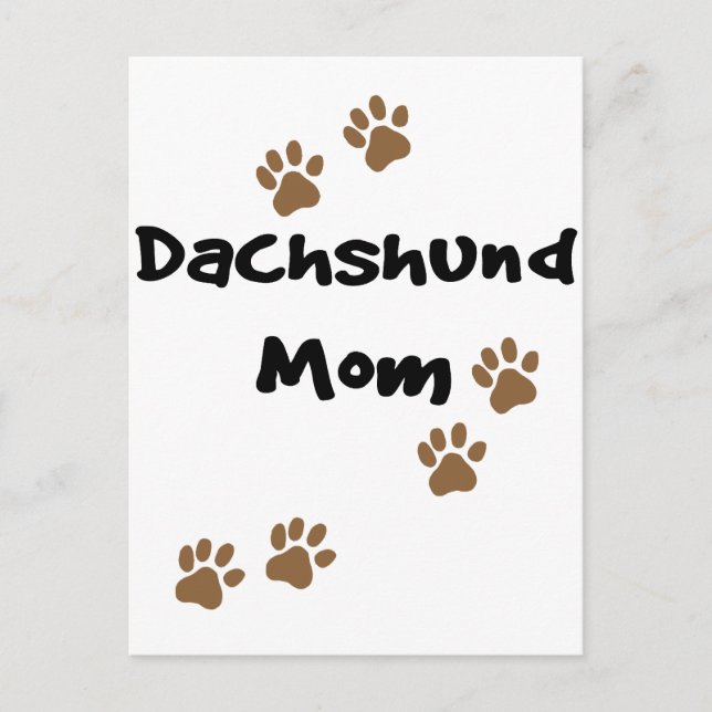 Carte Postale Dachshund Maman (Devant)