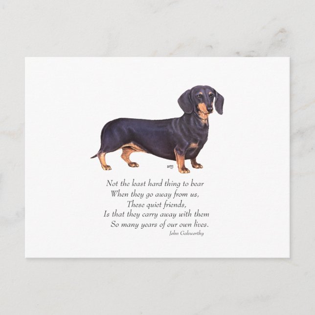 Carte Postale Dachshund Pont de l'Arc-en-Ciel (Devant)