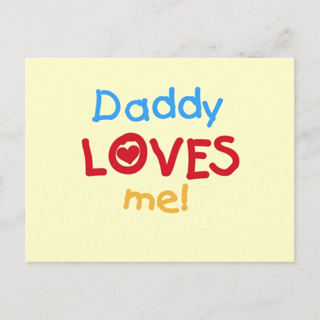 Carte Postale Daddy Loves Me Tshirts et cadeaux (Devant)