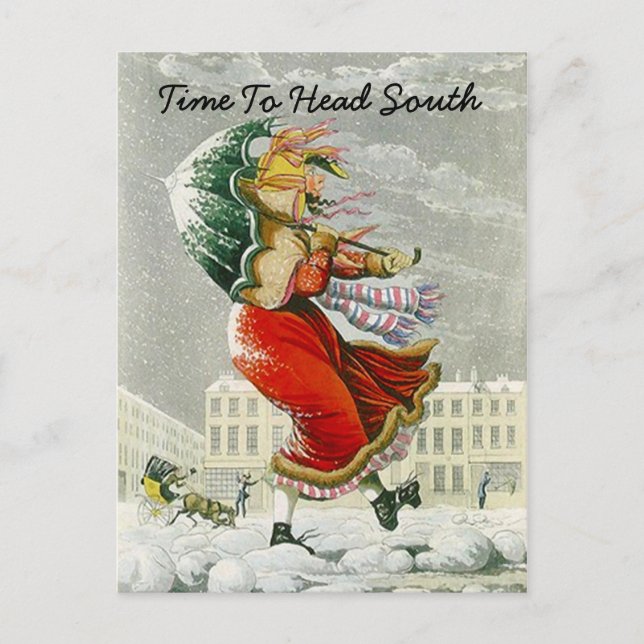 CARTE POSTALE D'ADRESSE D'HIVER DU FAIRE-PART DU (Devant)