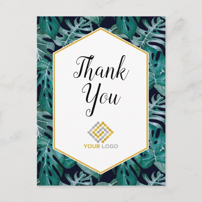 Carte postale d'affaires Logo Tropical Merci (Devant)